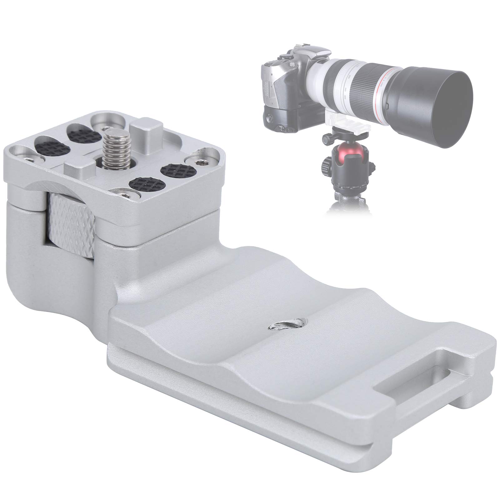 Lens Collar Base Foot, Aluminium Alloy Tripod Collar Replacement Base Foot Lens Support Bracket Lens Collar Foot Stand Tripod Mount Ring Base for ISII Lens