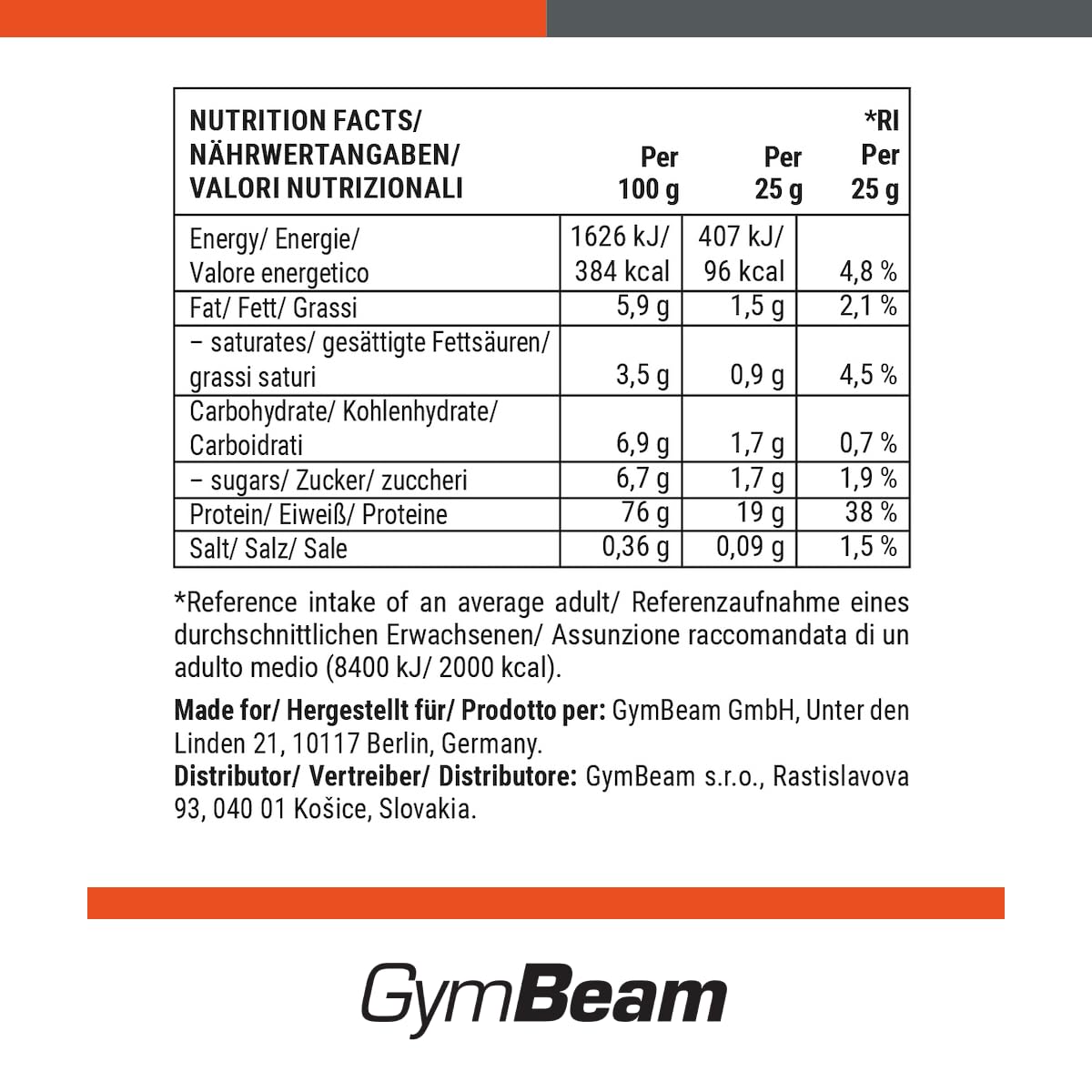 GymBeam True Whey Protein w proszku – koncentrat białka serwatkowego (WPC), białko serwatkowe, delikatna filtracja, wysoka wartość biologiczna, niezbędne aminokwasy, BCAA (1000 g, wanilia)