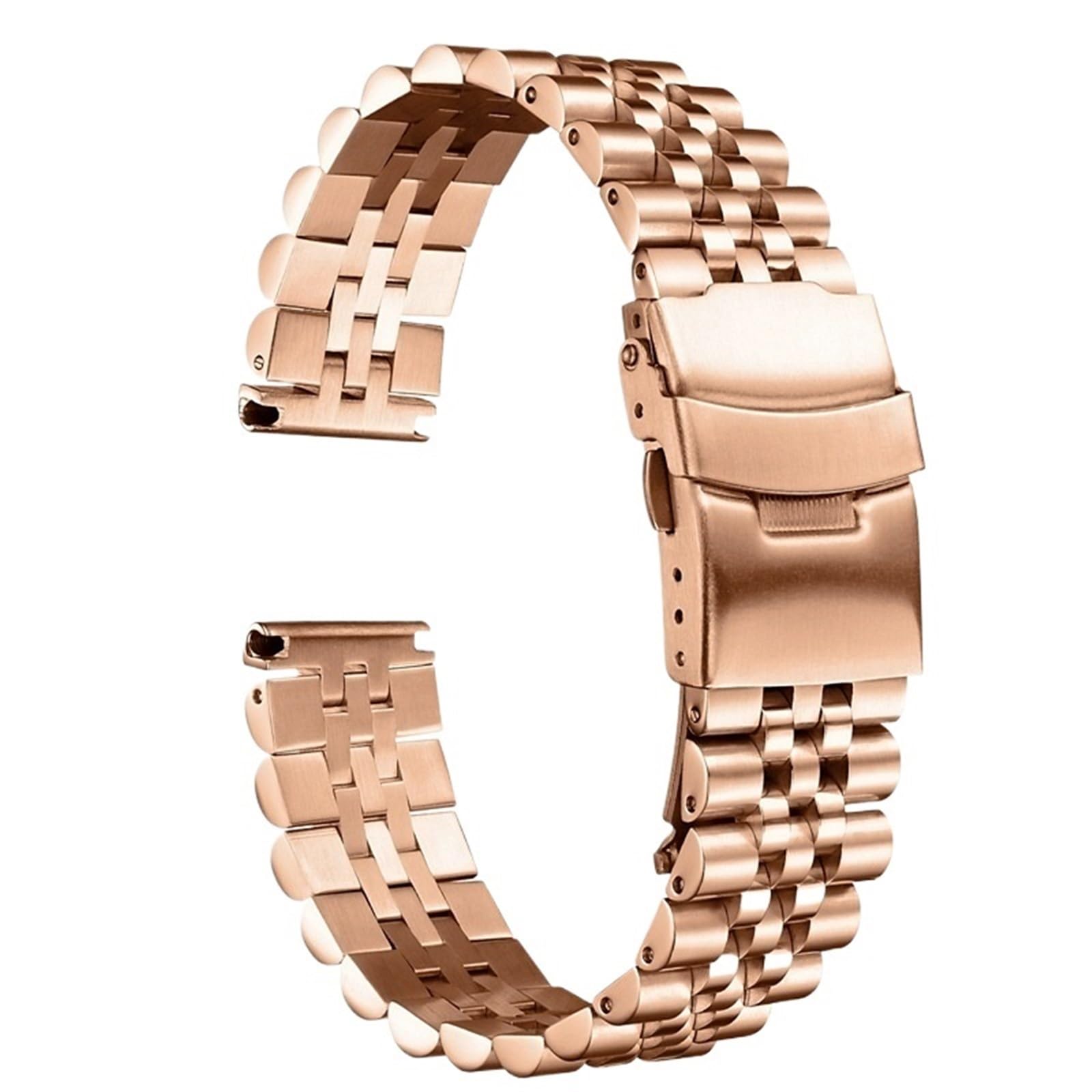 Correa de Reloj de Acero Inoxidable sólido, Hebilla Plegable, reemplazo de liberación rápida for Hombres y Mujeres, Adecuado for Relojes Tradicionales