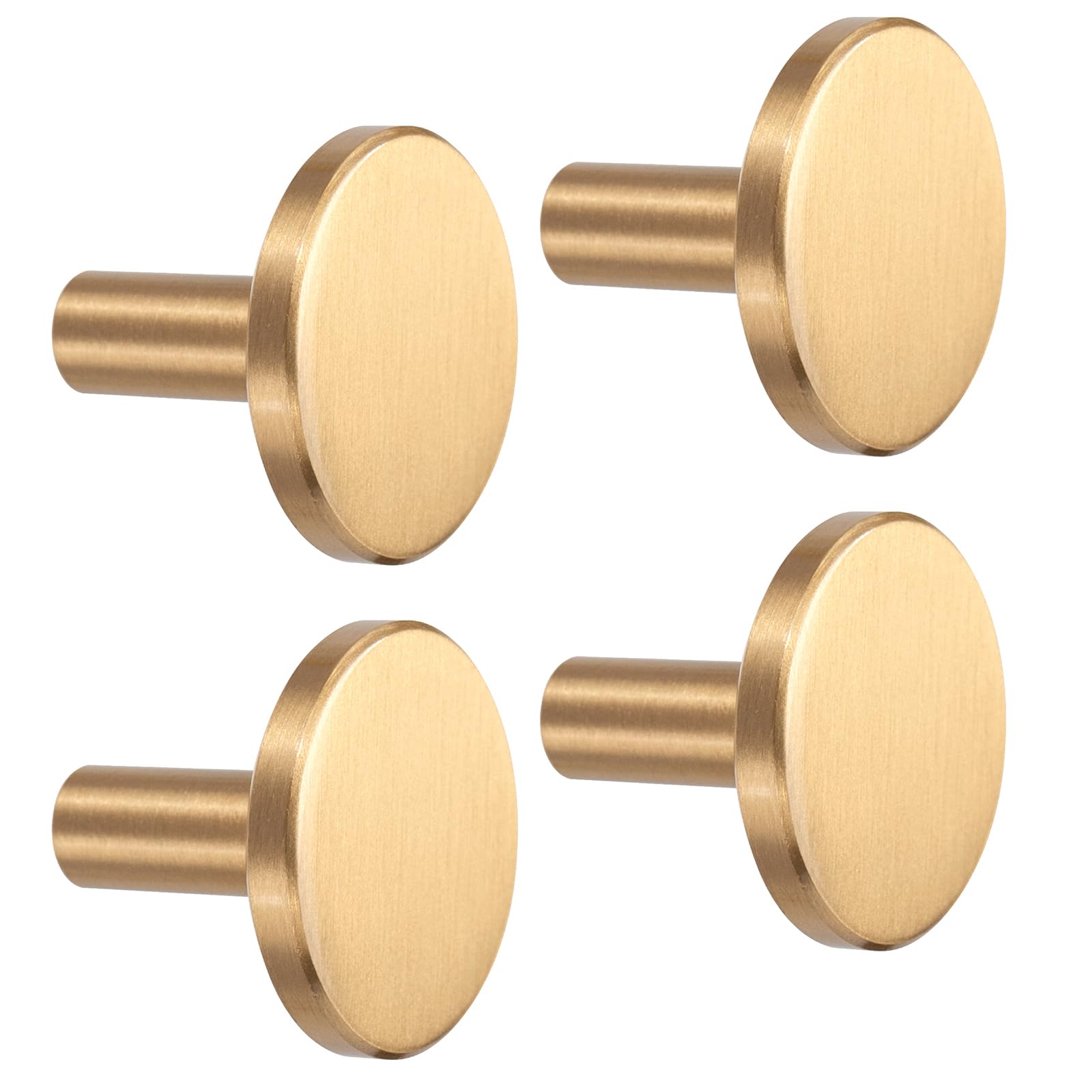 Amazon.co.jp: YANGQIHOME 4個パック つや消し真鍮 装飾壁フック 32mm
