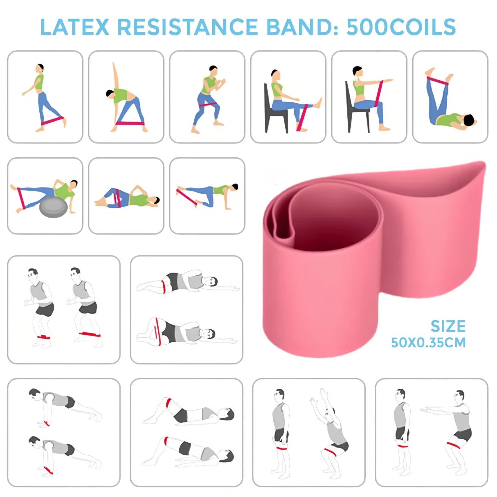 Pilates Ring Set, 8 Teiliges Pilates Set für Zuhause mit Yoga Ball,Fitnessbänder,Pilatesring und Weiterem Pilates Zubehör,Pilates Kit Fitnessgerät für Heimtraining und Studio Workout