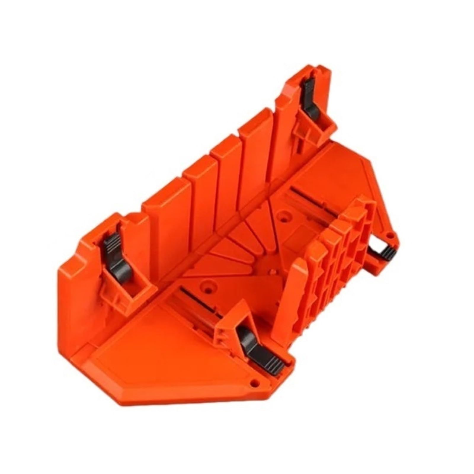 Dhyuacn A-14Inch Mitre Saw Box Woodworking Clamping Mitre Box Diagonal Saw Cabinet 45 90 Degree Angle Oblique Cutting Groove Sawing Guide Slot(A-14Inch)