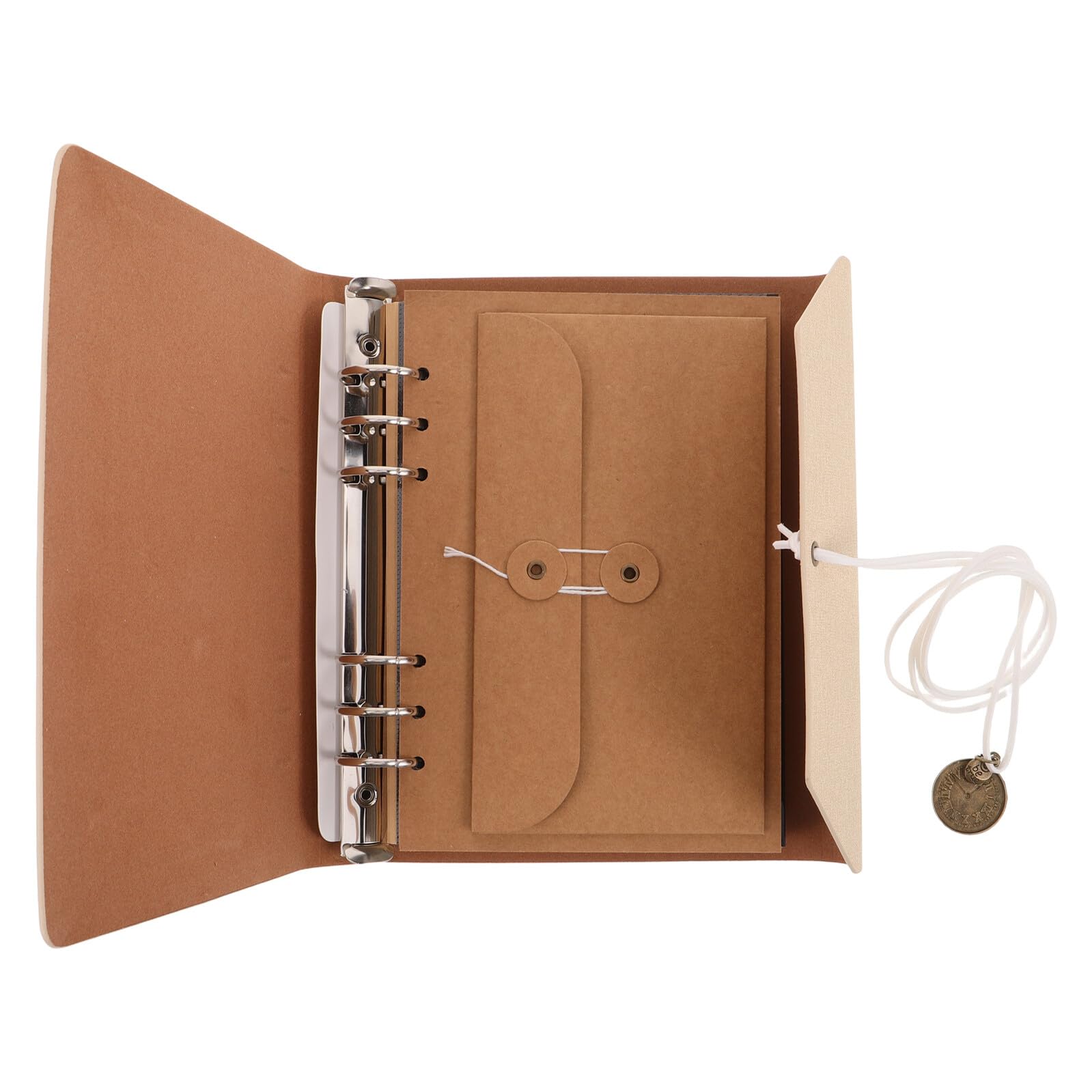 Álbum de Fotos de Carpeta Vintage de Tapa Dura, Beige