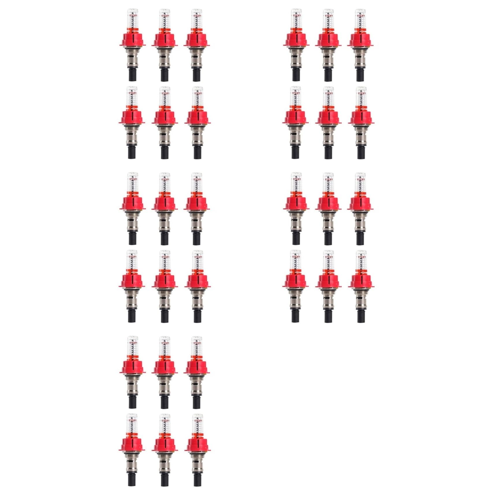 Jnchdghwa Red 30 Pcs Underfloor Heating Manifold Meter, Visual Monitoring Regulator For Underfloor Heating Systems(1/2)