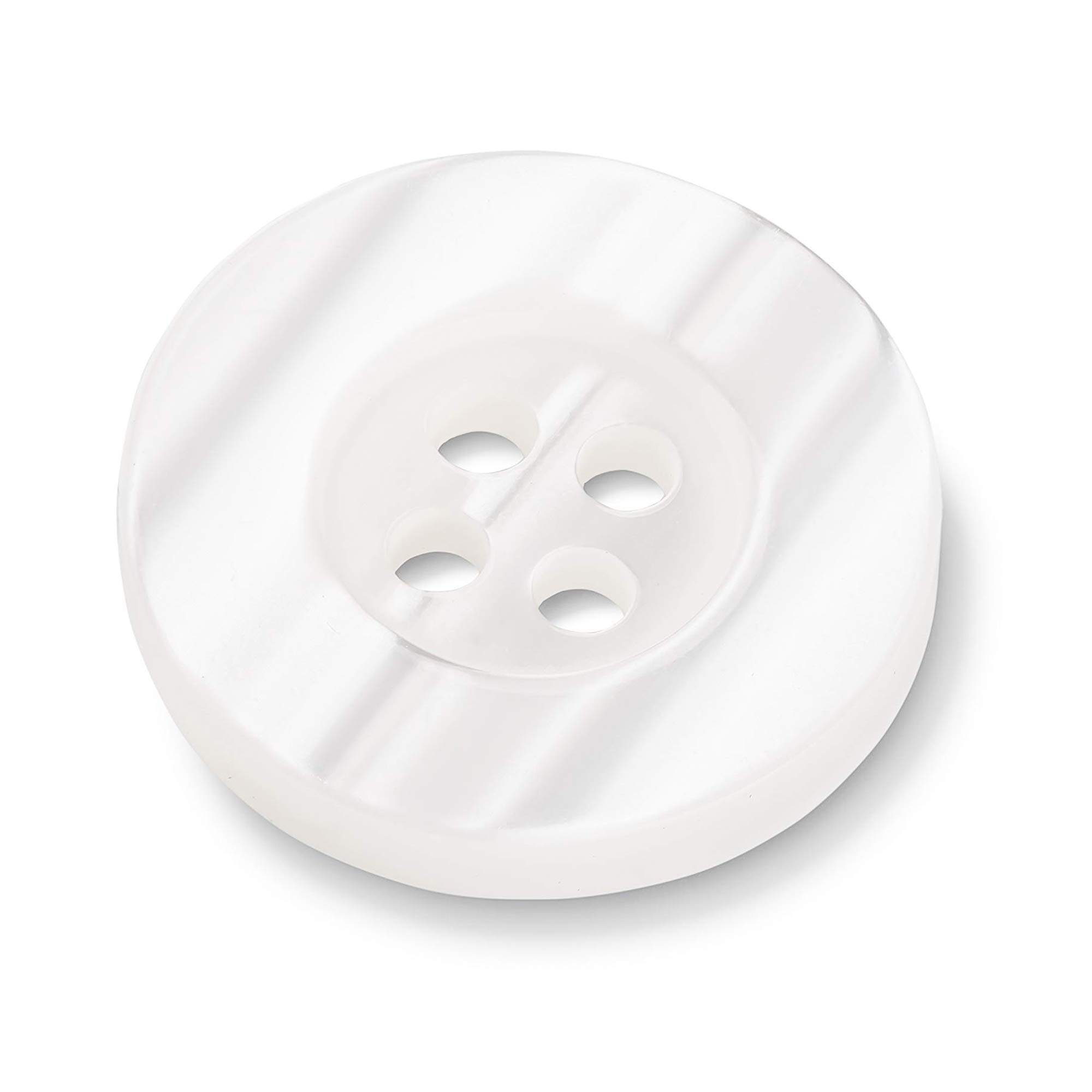 Lab Coat Buttons Clear 0.75in 4-Hole Sewing Buttons Color Clear 30L Pack of 12