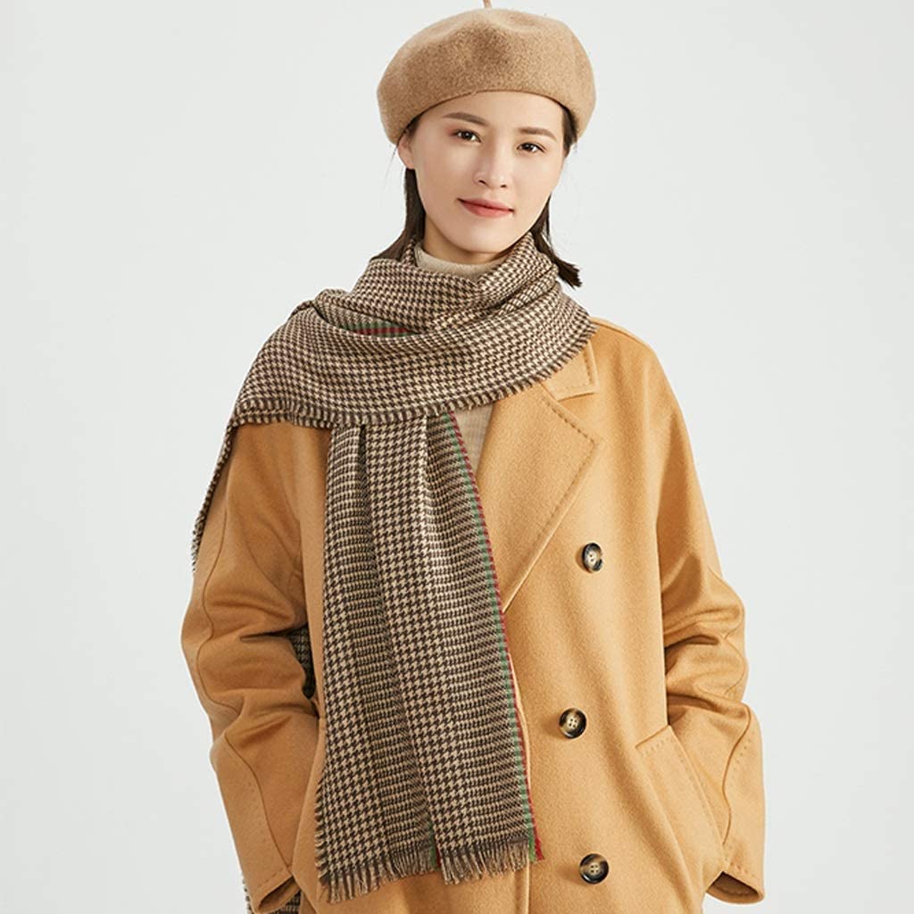 Sciarpa Calda Sciarpa da Donna, Lunga Autunno E Inverno Addensata in Pura Lana Scialle Caldo A Doppio Uso per La Vita Quotidiana