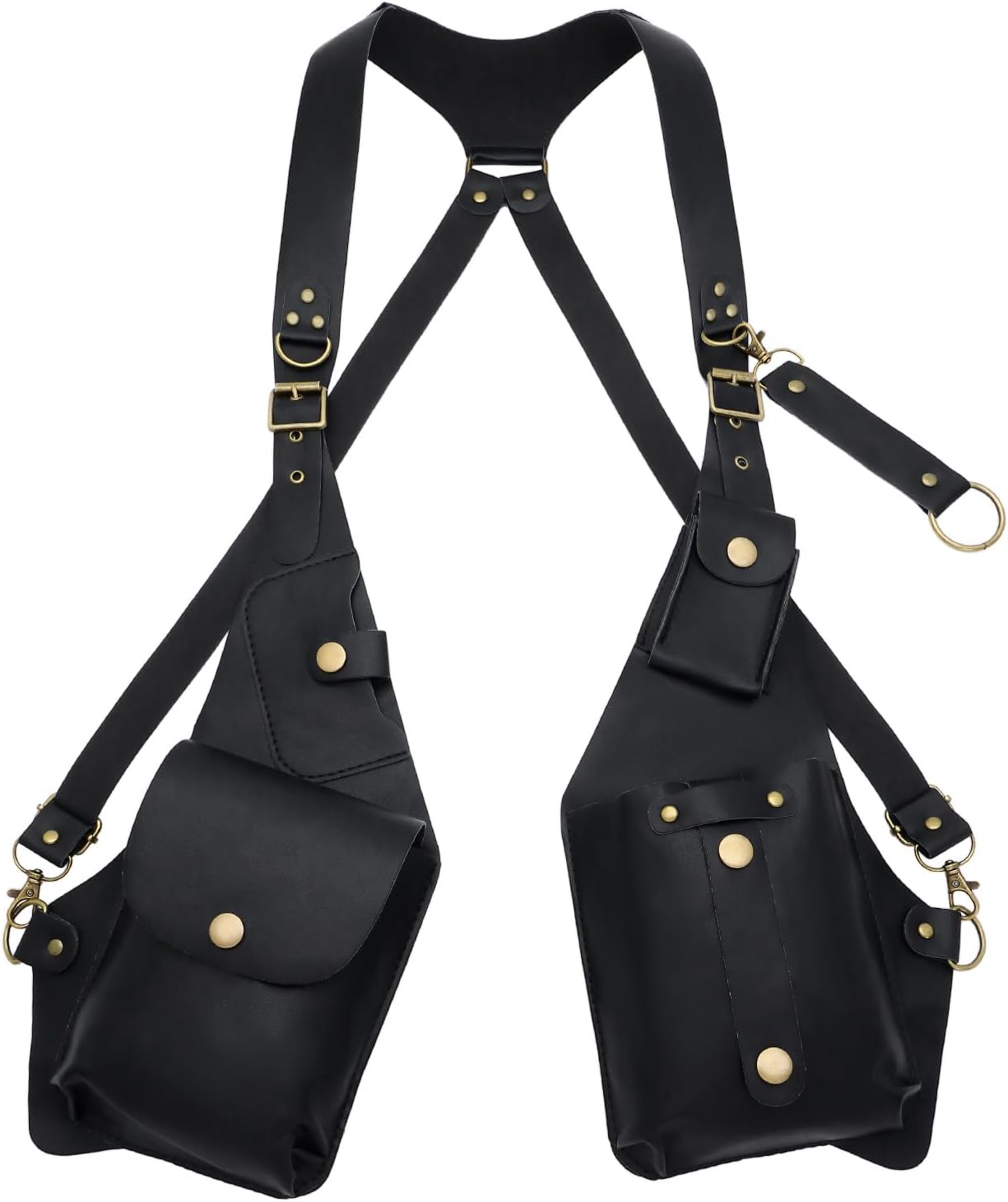 Spring 2026 Unisex Premium Leather Adjustable Underarm Shoulder Bag for Biker Men & Women, Hidden Strap Wallet with Double Pockets for Outdoor Travel, Hiking