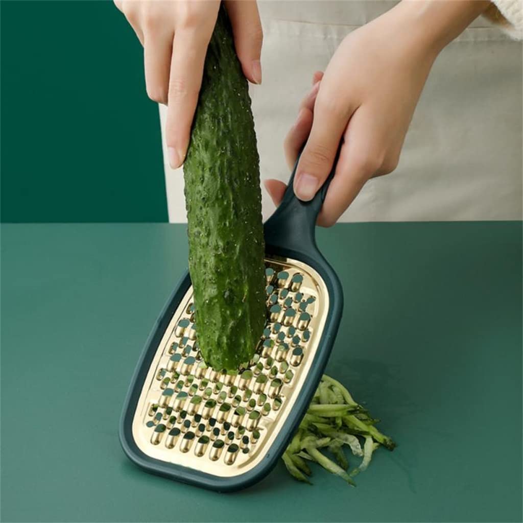 JFDBGU Stainless Steel Potato Cucumber Carrot Grater Vegetable Fruit Peeler Vegetable Slicer Handheld(Green)