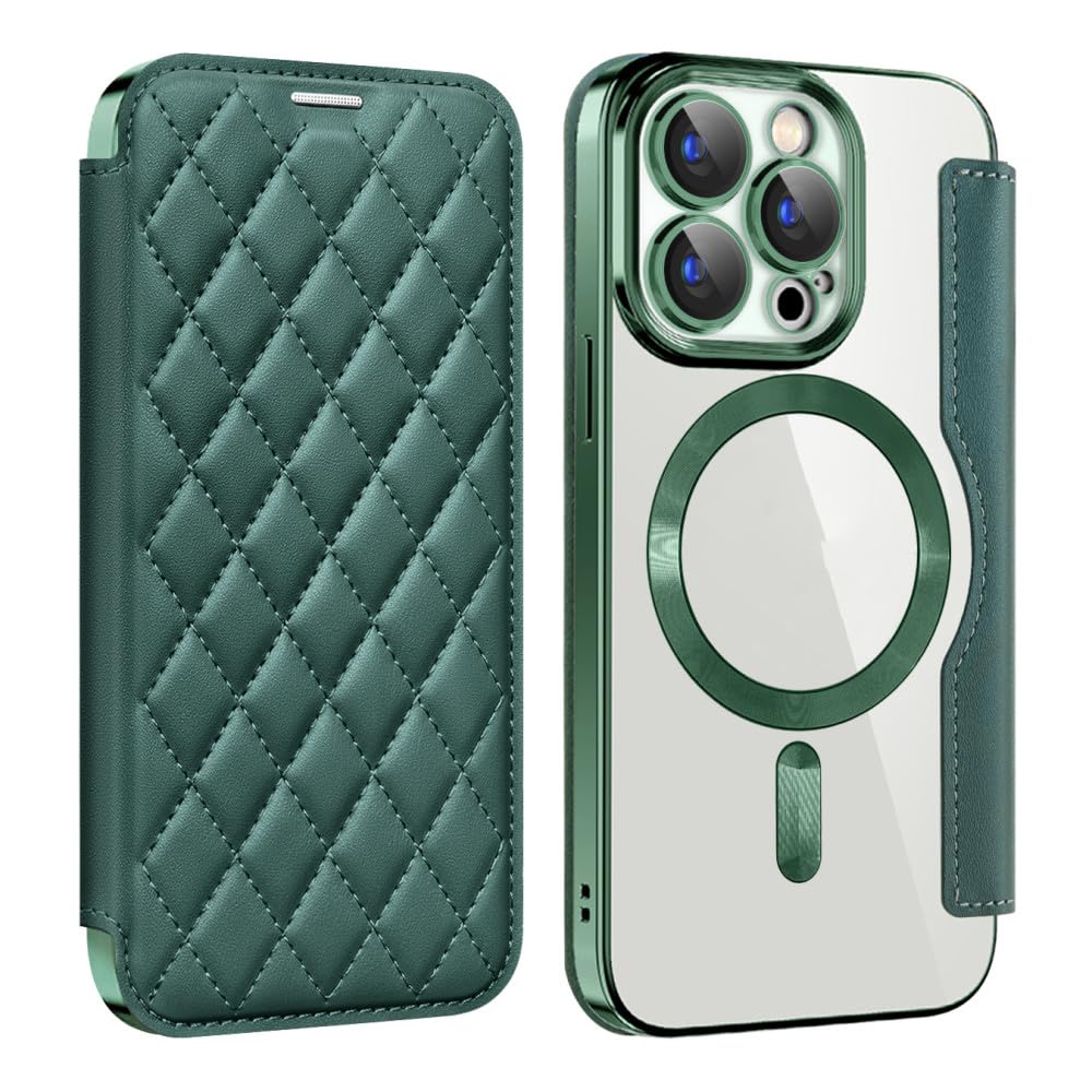 Étui de luxe en cuir de galvanoplastie chic pour iPhone 12 vert - 7