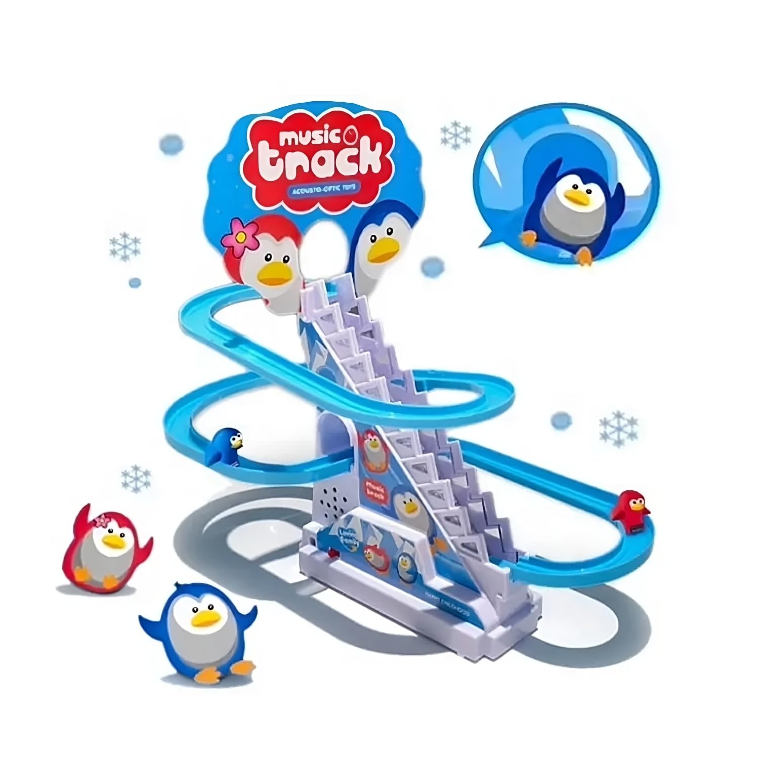 HASTAP Penguin Race Game Escalator Climbing Toy Funny Automatic Stair Climbing Roller Coaster Musical Toy Track Playset with Music & Light Sliding Race Track Penguin Slide Playset for Baby and Toddler (B0CCSHL4N1) Amazon Price History, Amazon Price Tracker
