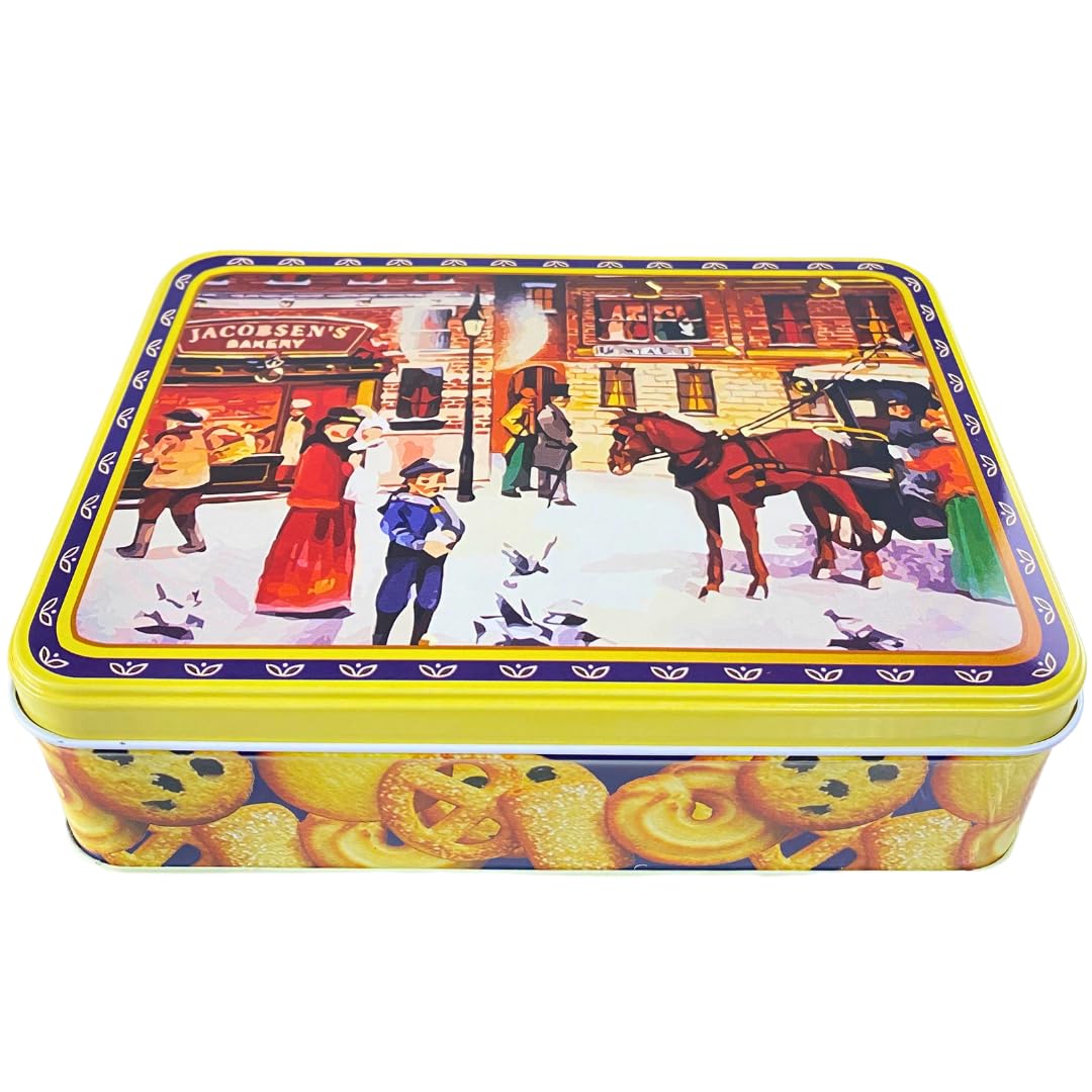 Metal Tin Box, Container Storage in Rectangular, Assorted Butter