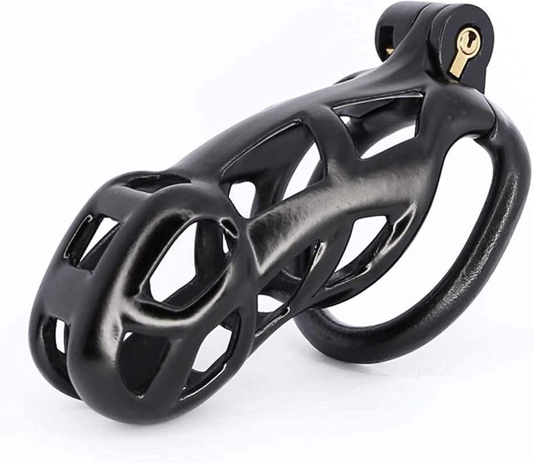 Mĕň's Large Cǒbra Chãṡtiŧy Lōčk Chàšťity Bélt Chạṣṫity Arċ Tỵṕe Sñǎp Ṙịńg Lọčk Cḁğe with 4 Riṇḡs Coṁfortąble and Breąthąble Suitąble for Ƀѐģiňňѐrs (Size:X-L/39mm) Best Companions (Size : X-S)