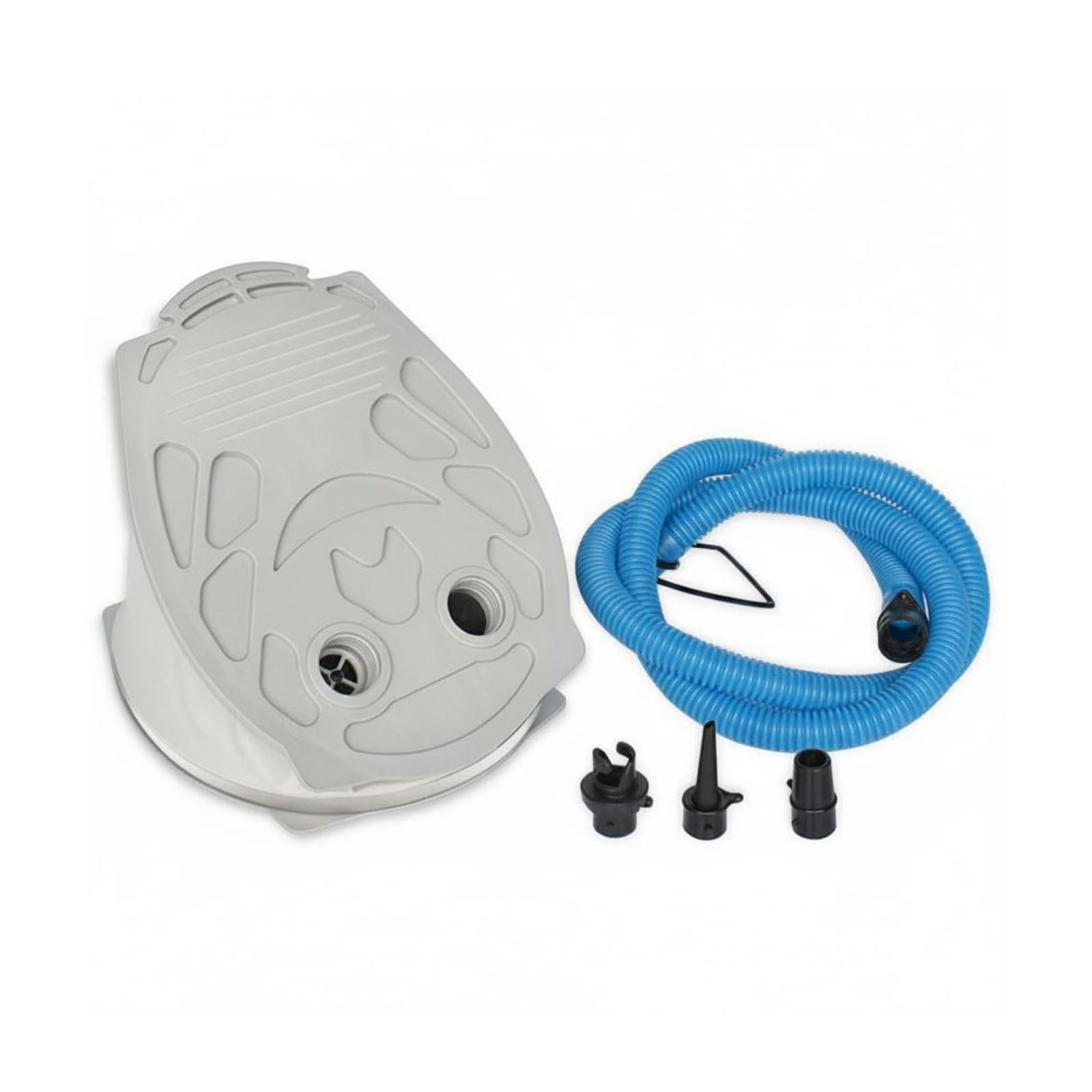 Inflatable Boat Pump Inflate and Deflate Pedal Multiple Nozzle Adapters Outdoor Gear for Boating, L Leather Foot-Pump-image-11