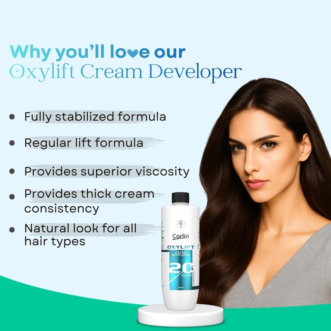 Professional Hair Color Developer 20 Volume 6% - 1000ml | Cream Developer for Hair Colour | 2in1 Formula Hair Developer + Hair Spa with Pro Vitamin B5 2