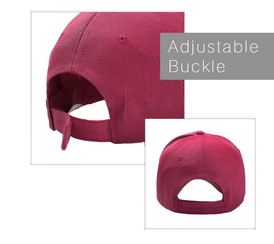 Image of Gelante Adult Plain Baseball Cap Hat Classic Adjustable Size for All Seasons