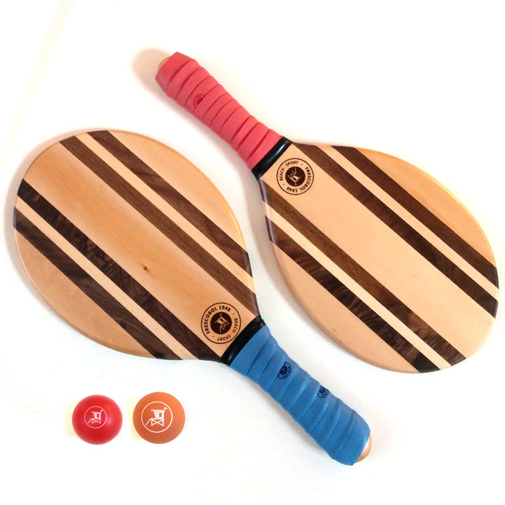 Raquettes de Plage Premium Soft Blue & Red Pastel
