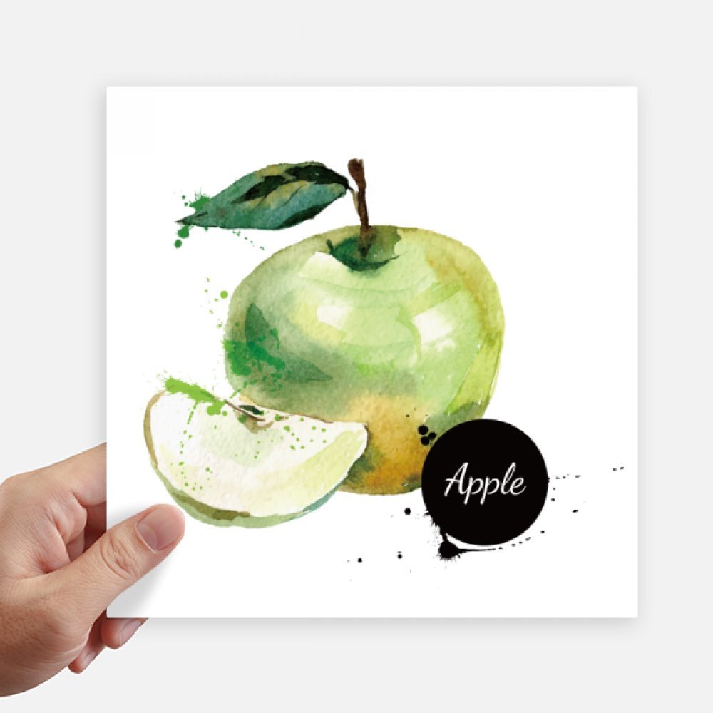 Stickers Apple Aquarelle Fruit grand format 20cm autocollants multicolores résistants 4Pcs