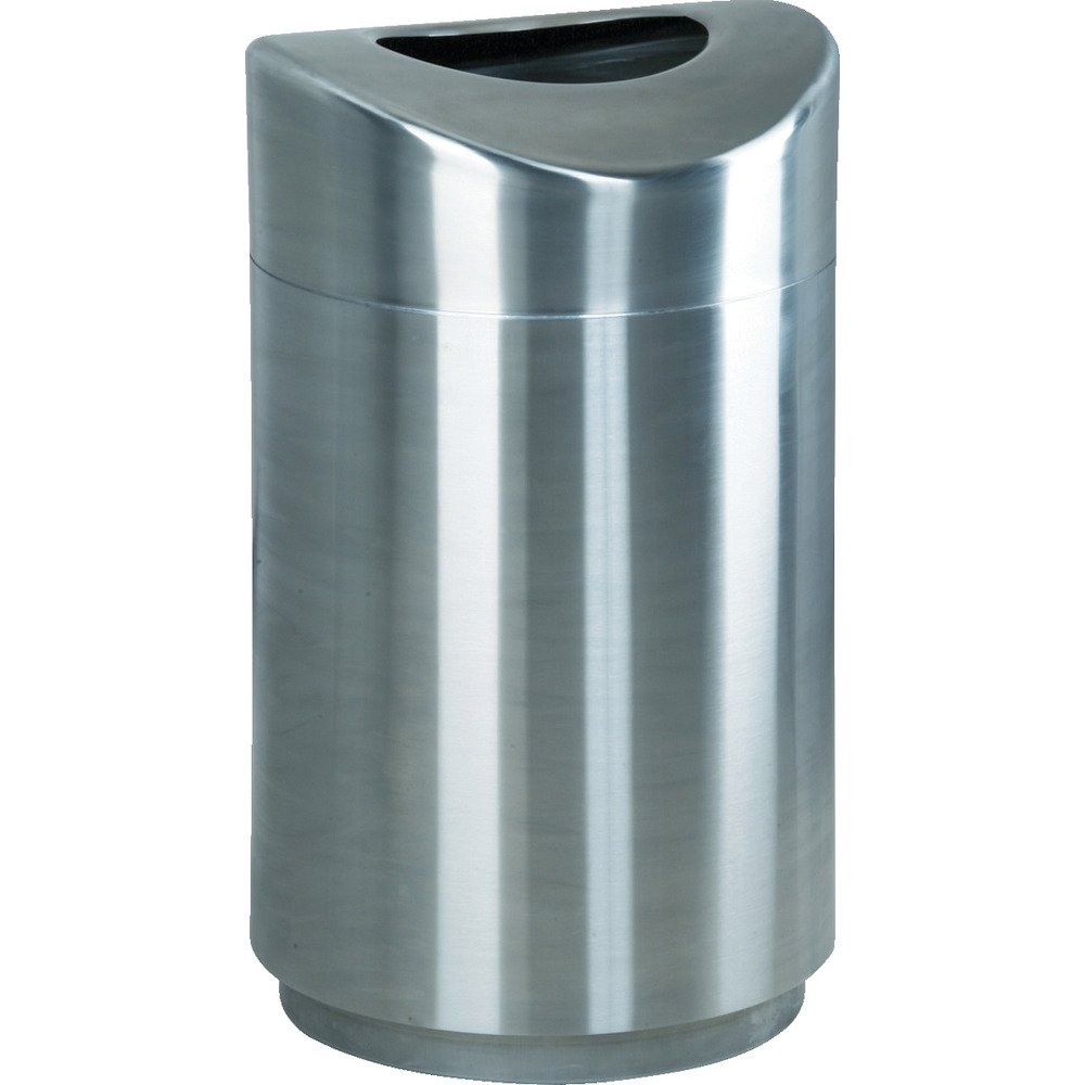 Rubbermaid Commercial Products Executive Series Eclipse Open Top Trash Can 30-Gallon Stainless Steel 30 Gallon Indoor Outdoor Waste