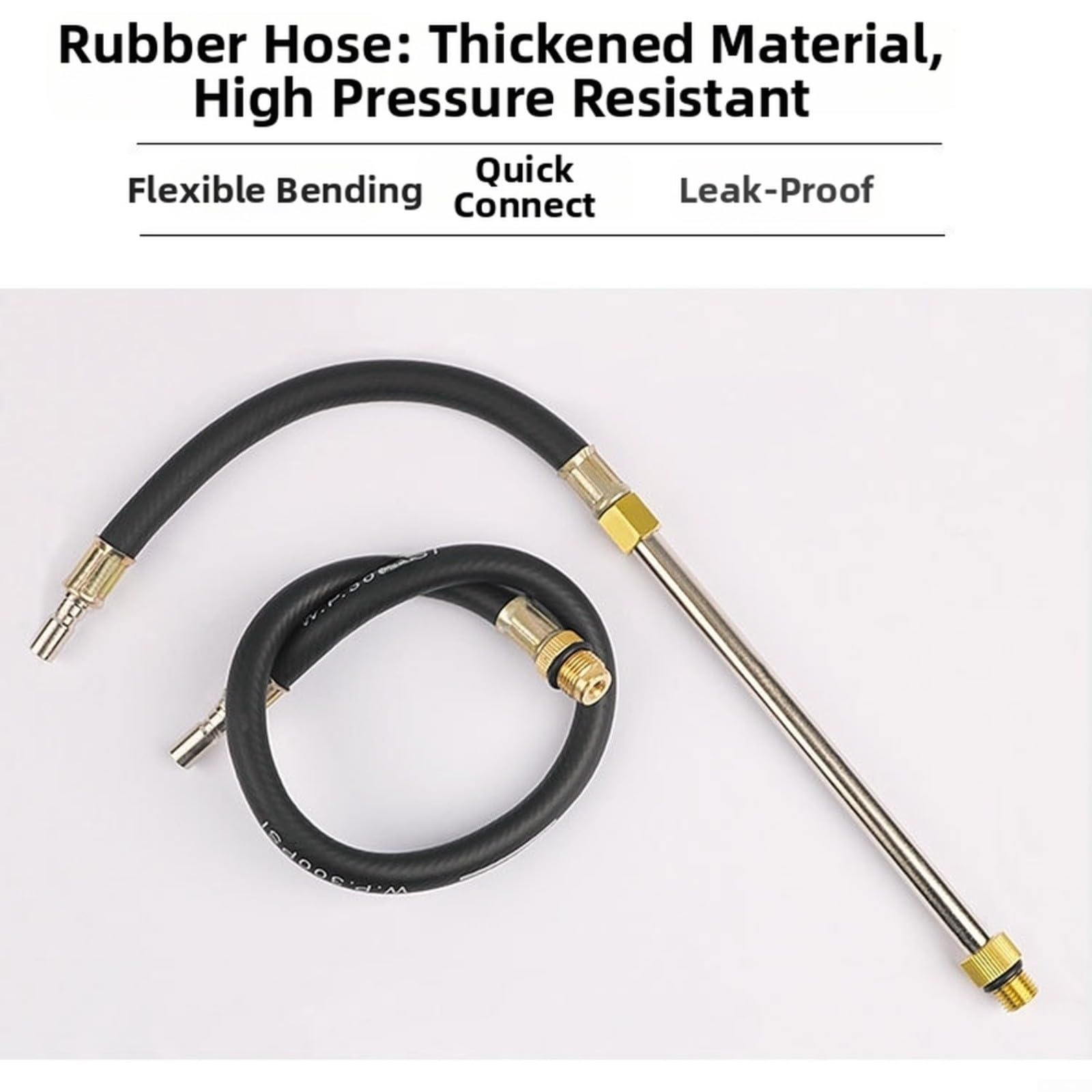 Medidor de presión cilíndrica de 11 piezas para prueba de compresión del motor, manómetro 0-300 PSI/0-20 BAR con adaptadores y manguera flexible,