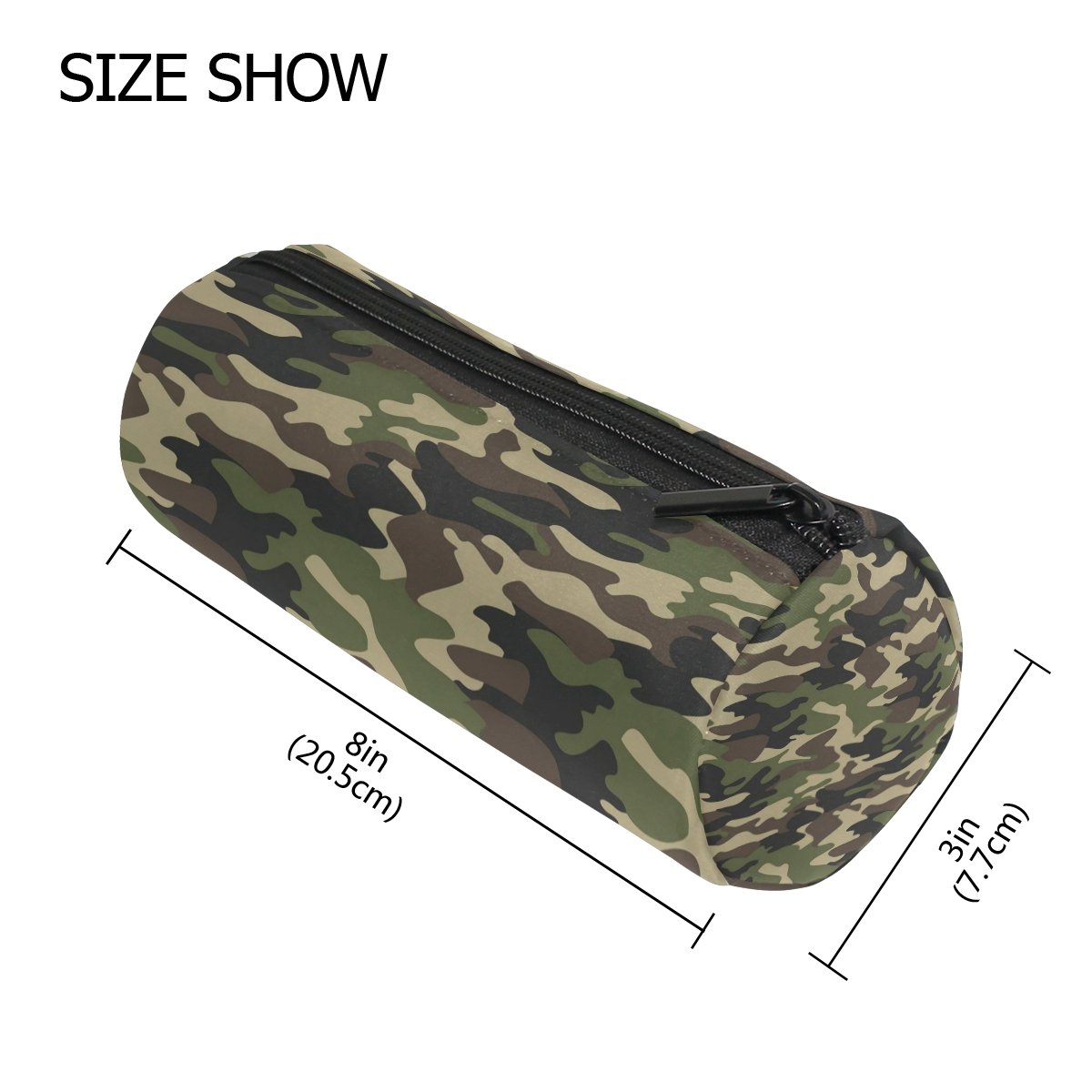 Isaoa Astuccio Rotondo Porta Penne E Matite – Trousse Portatrucco Con Doppia Cerniera, Per Scuola, Ufficio E Viaggio - 5