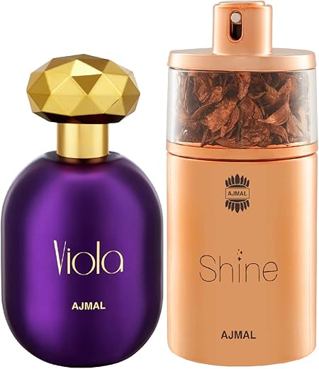 Ajmal Viola EDP Fruity Floral Perfume 75ml for Women and Shine EDP Floral Powdery Perfume 75ml for Women FREE