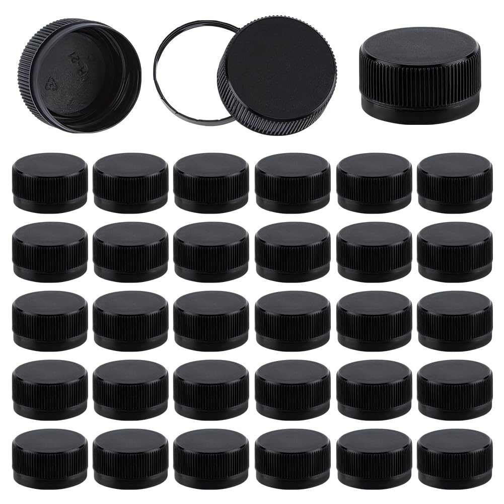 Photo 1 of *MISSING PARTS*
OLYCRAFT 100Pcs Black Screw-On Caps Reusable Plastic Bottle Caps Black Plastic Seal Lid Screw Bottle Cap Replacement Lid Twist Cap for Juice Bottles Handmade Decorations - Inner Diameter 29.5mm~30mm
