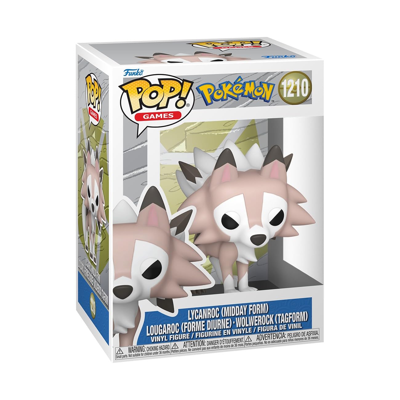 Funko Pop! Games: Pokemon- Lycanroc (Midday) - Figura de Vinilo Coleccionable - Idea de Regalo - Mercancía Oficial - Juguetes para niños y Adultos - Figura Modelo para coleccionistas y exhibición