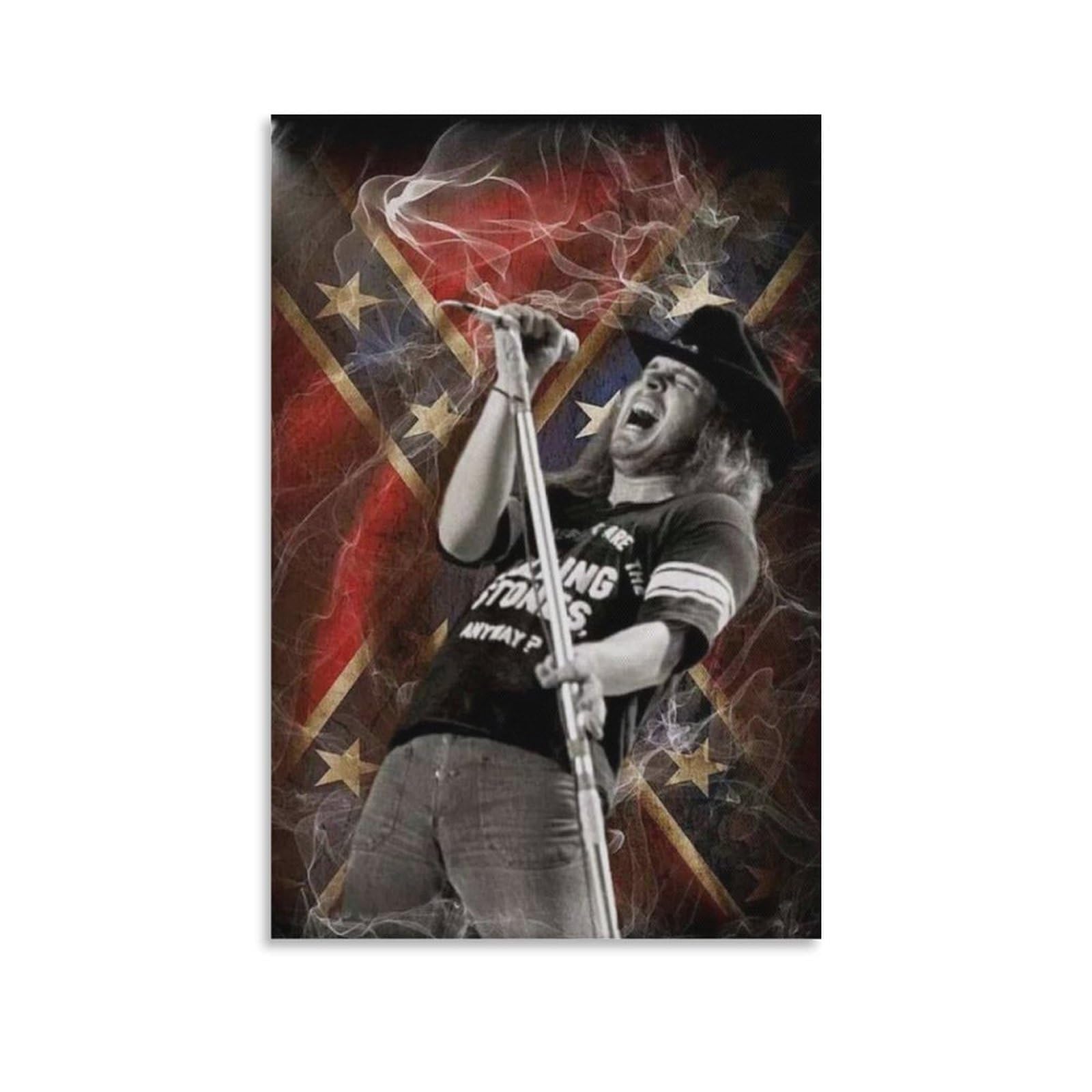 FCOIN Ronnie Van Zant Canvas Poster Wall Art Poster Prints Home Decor Picture Canvas Painting Posters 24x36inch(60x90cm)