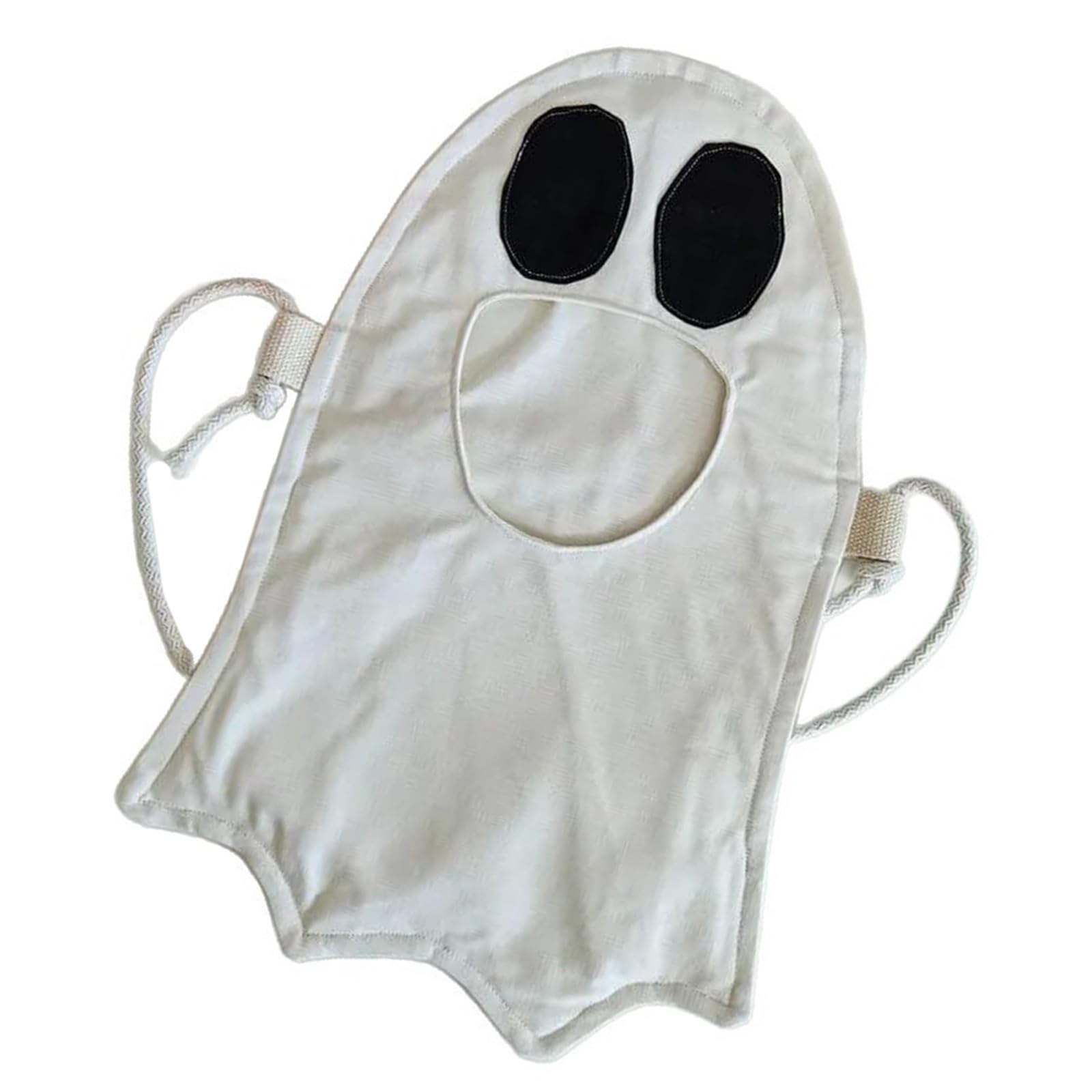 Elnwnnkc White Kids Friendly Halloween Box Bag Washable Cloth Candy Carriers With Removable Shoulder Strap For School Activities Customizable Trick Or Treating Bag Durability Fabric Halloween Candy Pouches
