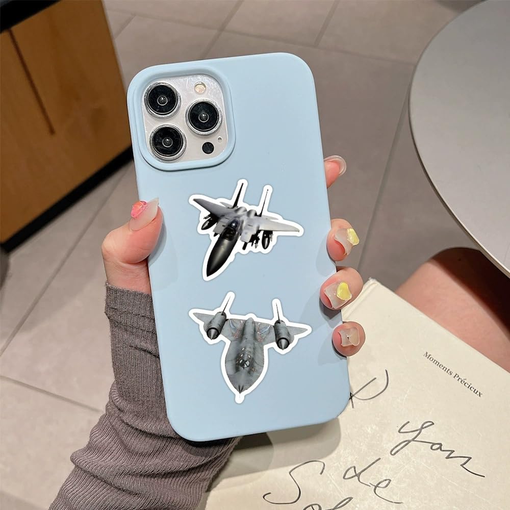 Kids Teens Airplane Stickers 50PCS Fighter Plane Stickers Military Aircraft Stickers for Teens Boys Men Laptop Water Bottles Helmet Luggage Phone Skateboard Bike Bumper - Image 2