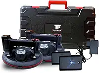Kit 2 Ventosas Digitais Profissionais Sucção A Vácuo Profissional 200kg Cada C/Maleta Ùnica Premium, Manômetro e Indicador de Perda de Carga Para Vidros Pisos Marmores Porcelanatos Azulejos