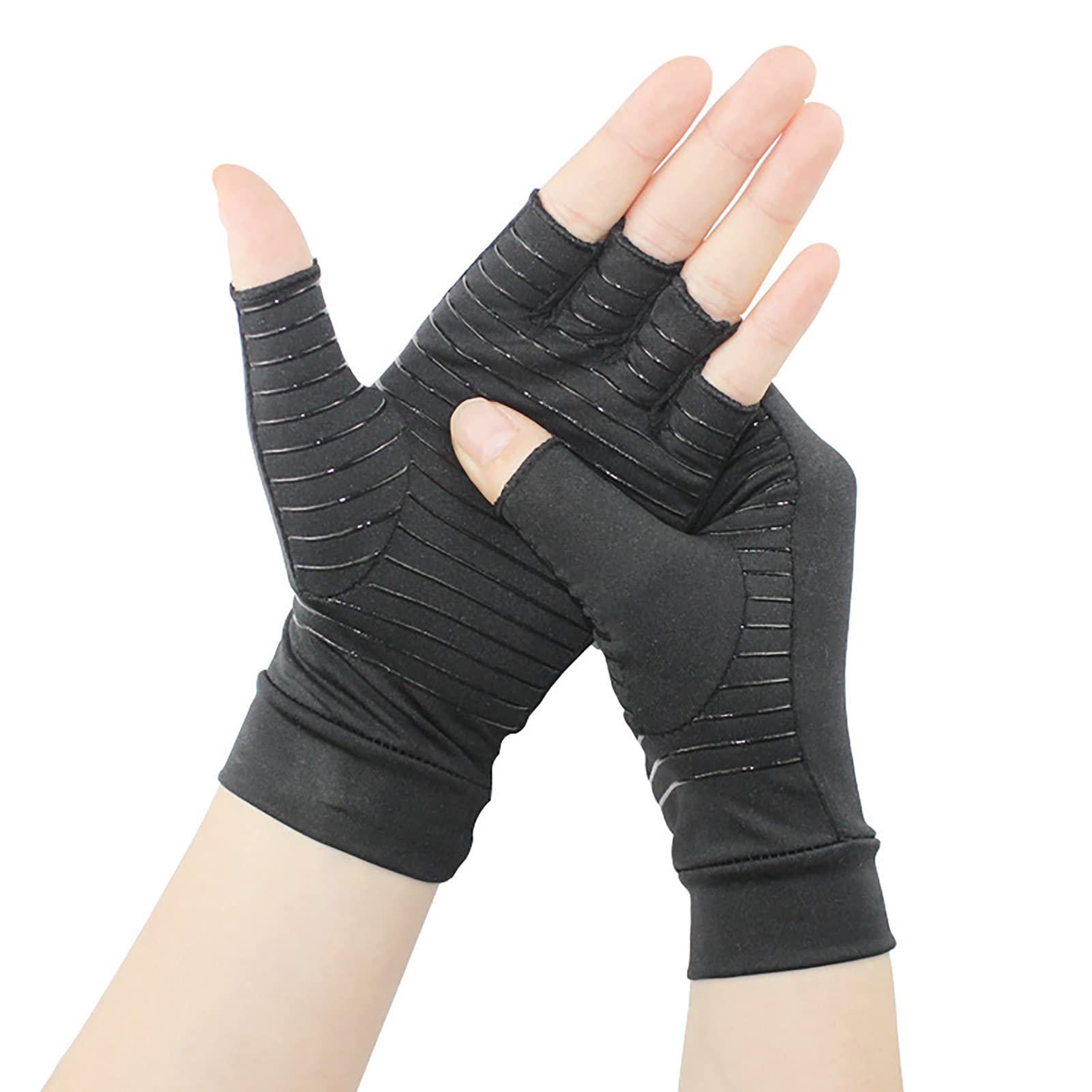 Amazon.co.jp: スマート銅関節炎手袋圧縮手袋グリップ付きフル