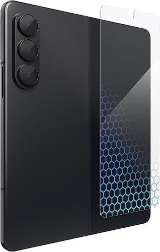 ZAGG InvisibleShield Glass XTR2 - Protector de pantalla para Samsung Galaxy Z Fold5, tecnología de impacto Hexiom, antirreflectante, filtro de luz