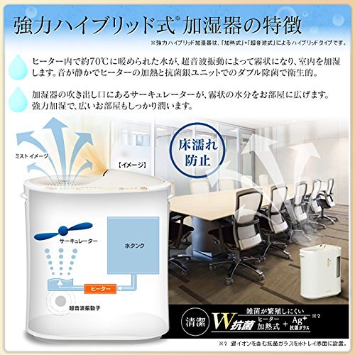 Amazon | アイリスオーヤマ 加湿器 強力ハイブリッド式 イオン発生装置 