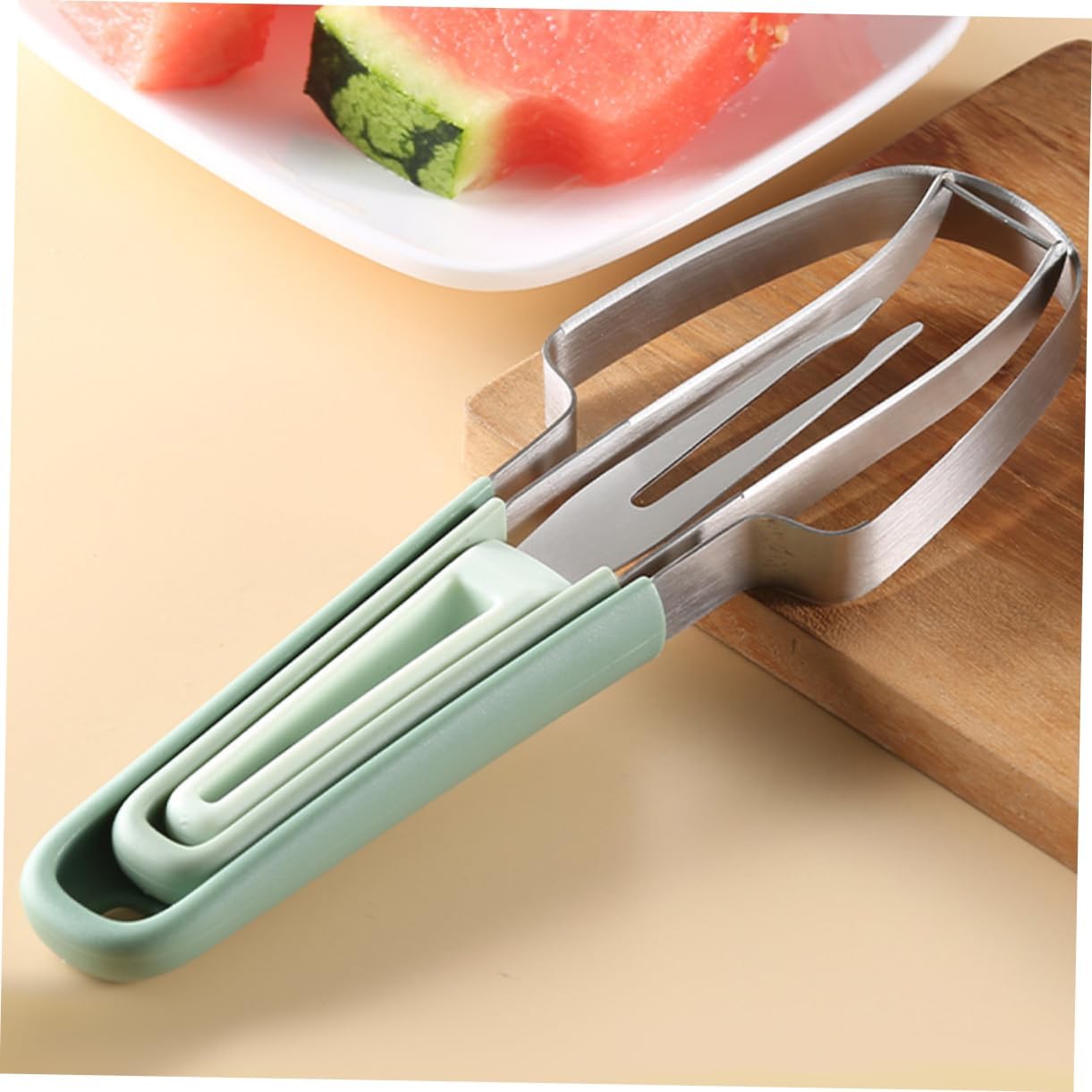 LABRIMP 3 in 1 Stainless Steel Watermelon Slicer Cutter for Home