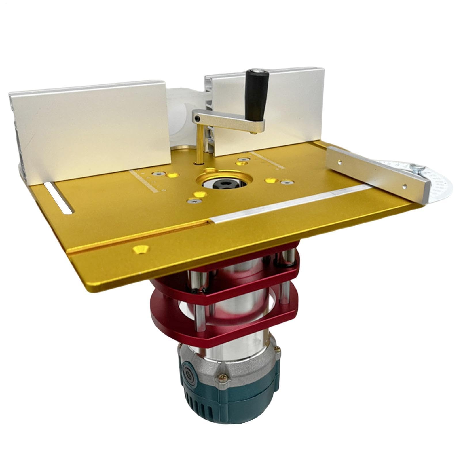 Elevador para Mesa de Fresadora Antióxido Con Escala Clara Y Práctico | Placa Base De Inserción Para Sierra Mesa Máquina Grabadora Para Madera, Recortadoras Pequeñas, Motores Y Elevación Mesa
