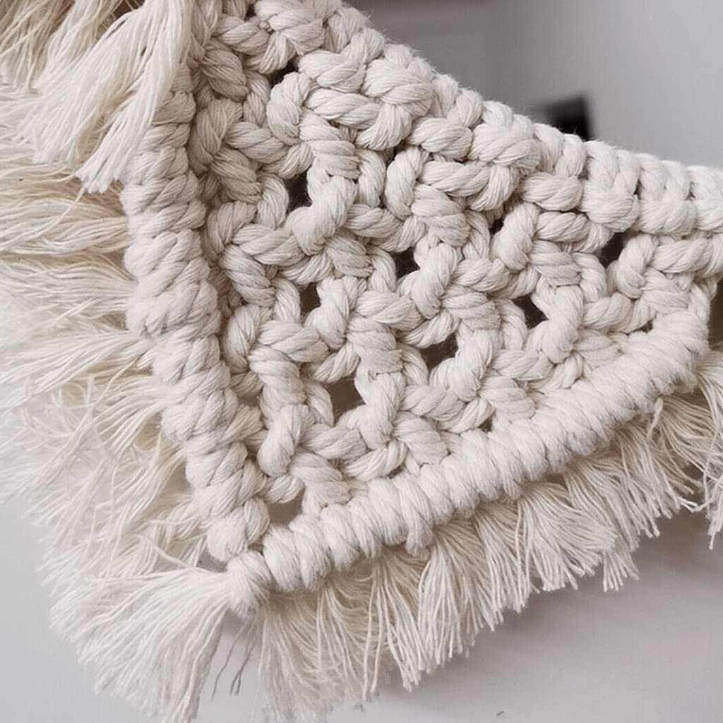 Macramé a specchio decorazione murale conciso occidentale a maglia macramè ornamenti da appendere per il soggiorno decorazione moderna da parete