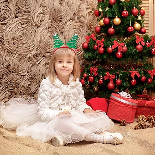 Molain 3 PCS Christmas Headbands Reindeer Antler Xmas Hat Tree Santa Snowman Costume Hairband Holiday Party Favor Seasons Themes Headwear Hair Hoop Head Headpiece Photos Hairstyling Accessories