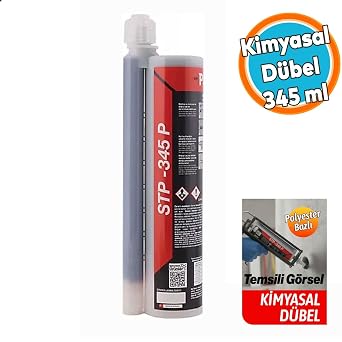 Kimyasal Dübel Polyester Bazlı 345 ml Profesyonel Ankraj Malzemesi Polyester Bazlı Kimyasal Dübel