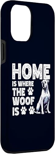 Vista 66 de iPhone 14 Plus Home is Where The Woof Is Dogo Argentino Dog Funny Dogs Fan Case