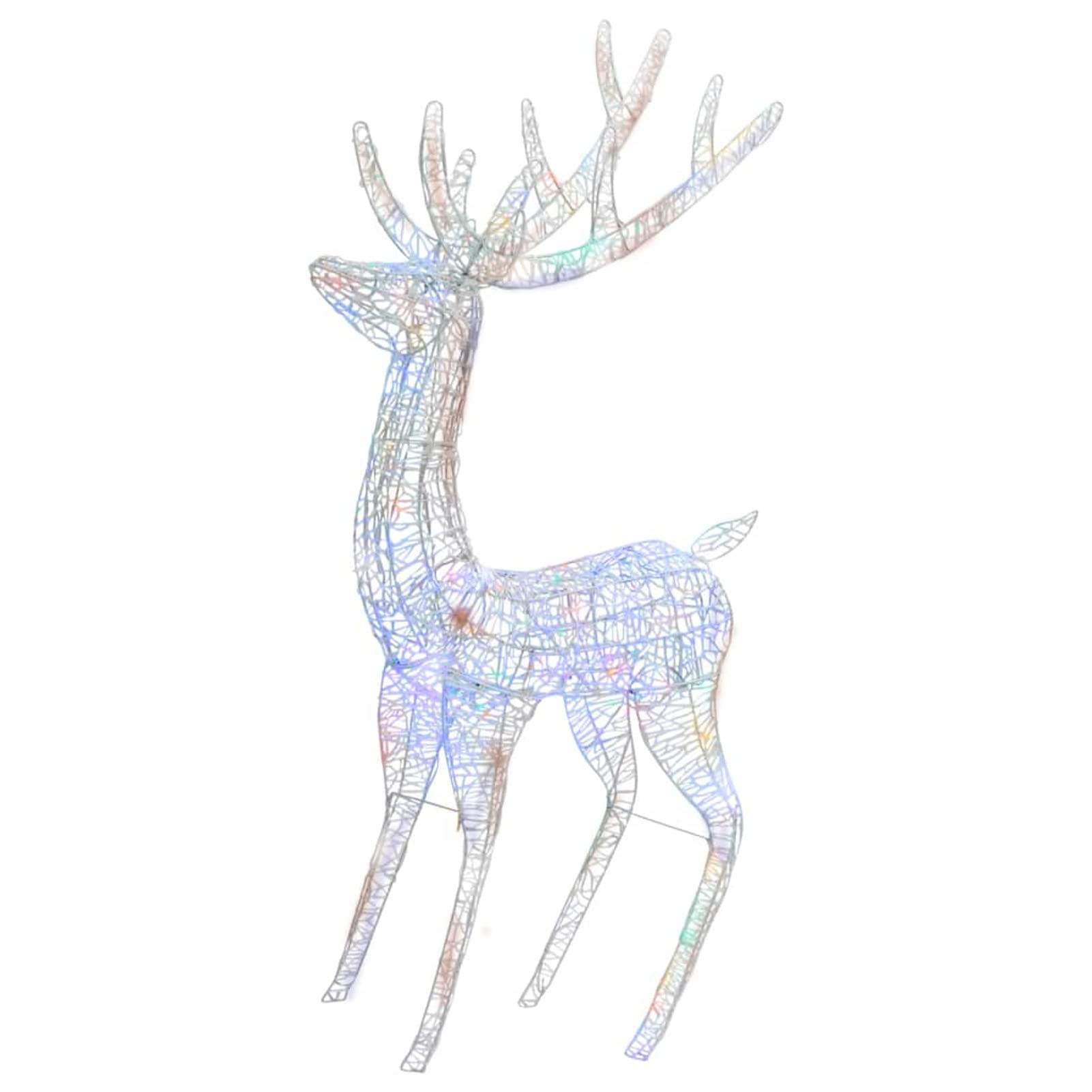 ShGaxin Rentier Weihnachtsdeko, Rentier Weihnachtsdeko, Rentier Außen, Rentier Beleuchtet Aussen, Weihnachts Außen, XXL Acryl 250180 cm Mehrfarbig