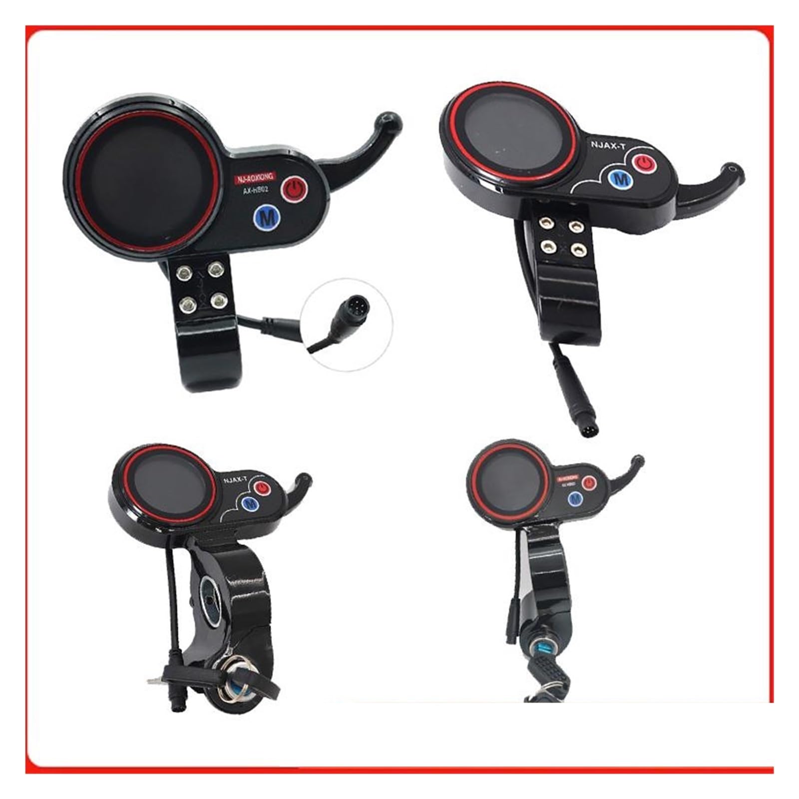 Écran LCD Hitway H5 6 Broches, Vitesse Batterie Distance, Verrouillage Sécurité, ABS