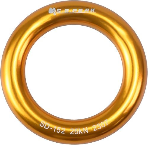 Anillo de aluminio de 25 kN, junta tórica de tensión perfecta, anillo de conexión para escalada en roca, arborista, hamaca, rescate, slackline,