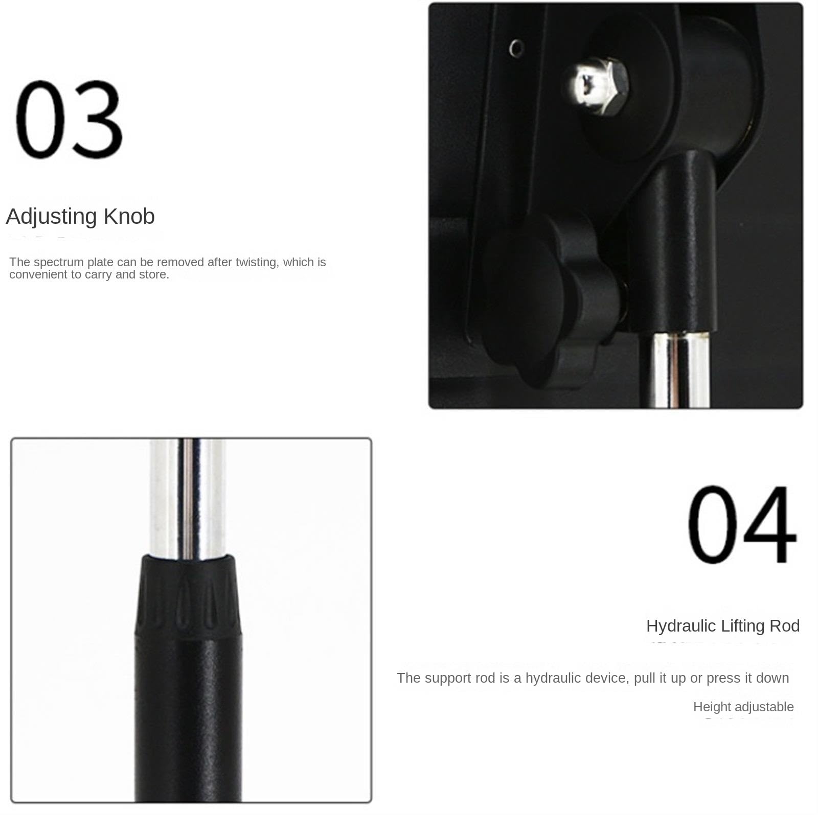 Notenständer, Notenständer, höhenverstellbar und winkelverstellbar, tragbar, for Auftritte, Erhu-Gitarre, Schwarz
