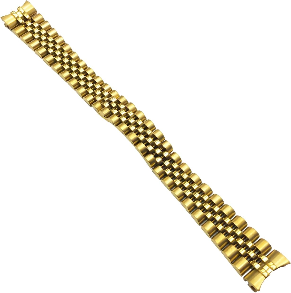 13mm Jubilee Watch Band Bracelet Lady Replacement For Rolex Solid Link Hidden Clasp Stainless Steel