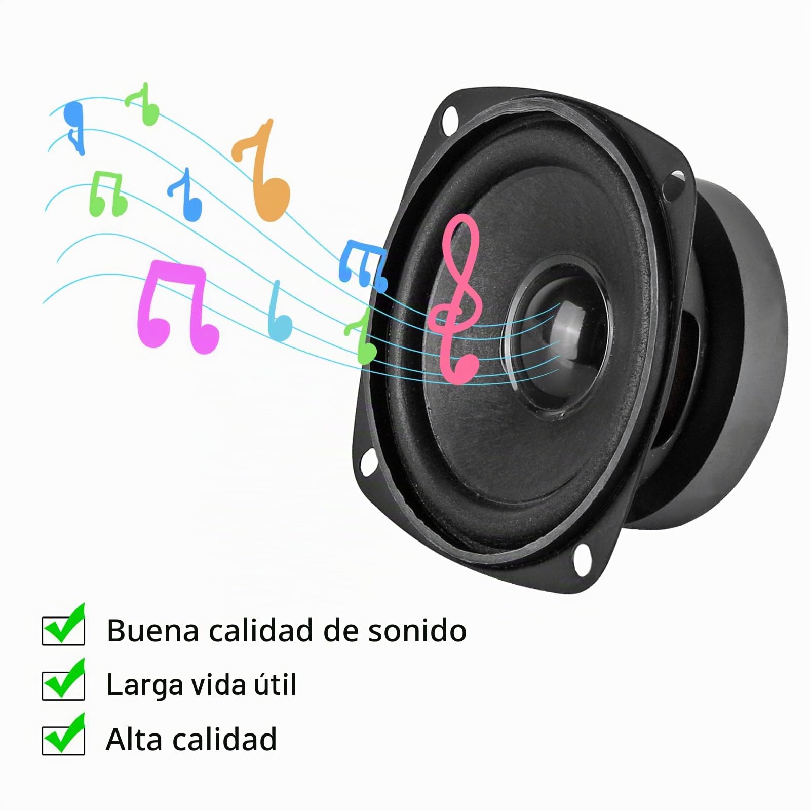 2 altavoces de audio estéreo de rango completo de 3 pulgadas, 4 ohmios, 20 W, para Arduino, bricolaje, impermeable, alta fidelidad, altavoz de audio para coche, subwoofer, sistemas estéreo