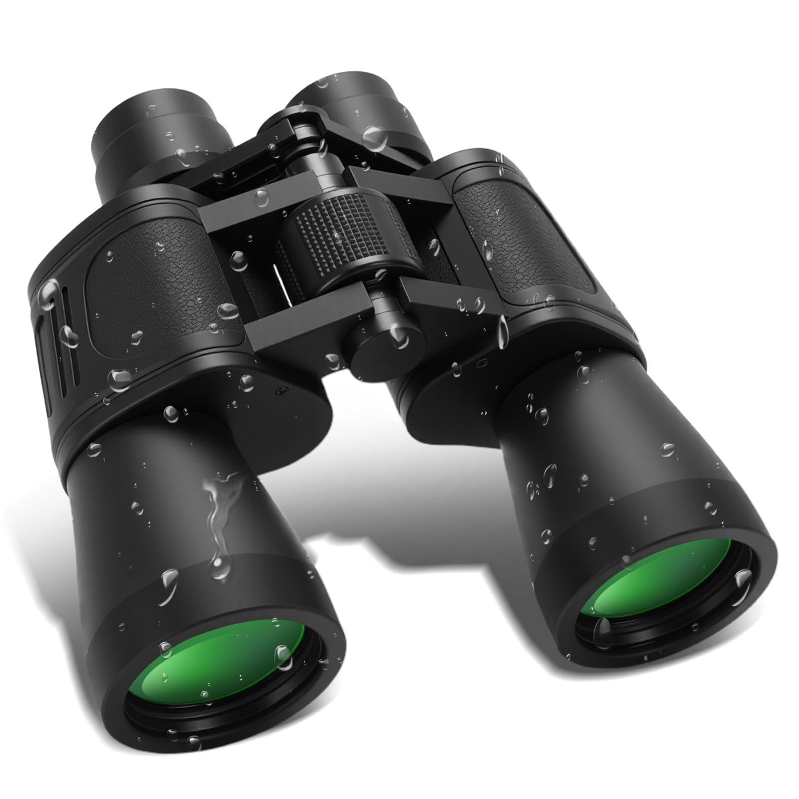 Jumelles 20 x 50 haute puissance HD prisme porro professionnel jumelles civiles étanches compactes avec faible vision de lumière, pour voyage, camping, observation des oiseaux, cratères lunaires
