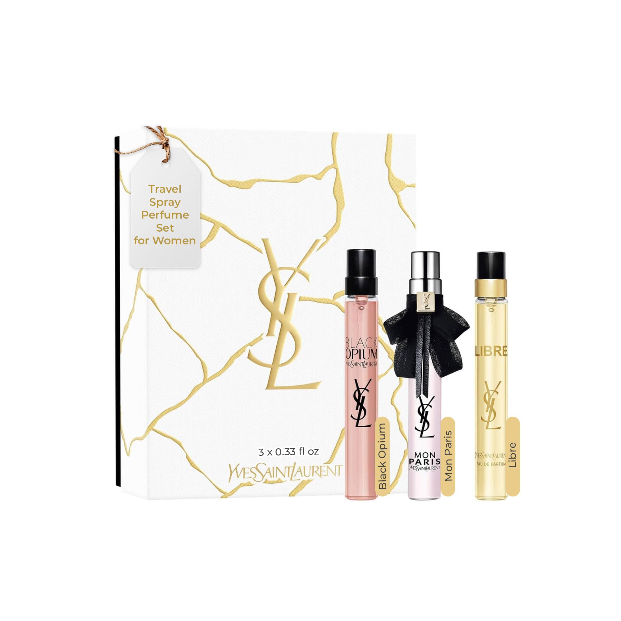 YSL Trio Fragrance Set Collection Libre, Black Opium, Mon Paris (3 x 0.33 oz)