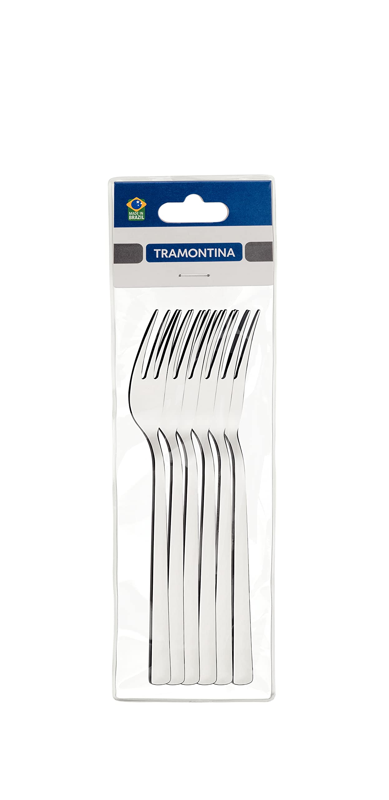 Tramontina Oslo 6 Pieces Stainless Steel Cake Fork Set with High Gloss Finish