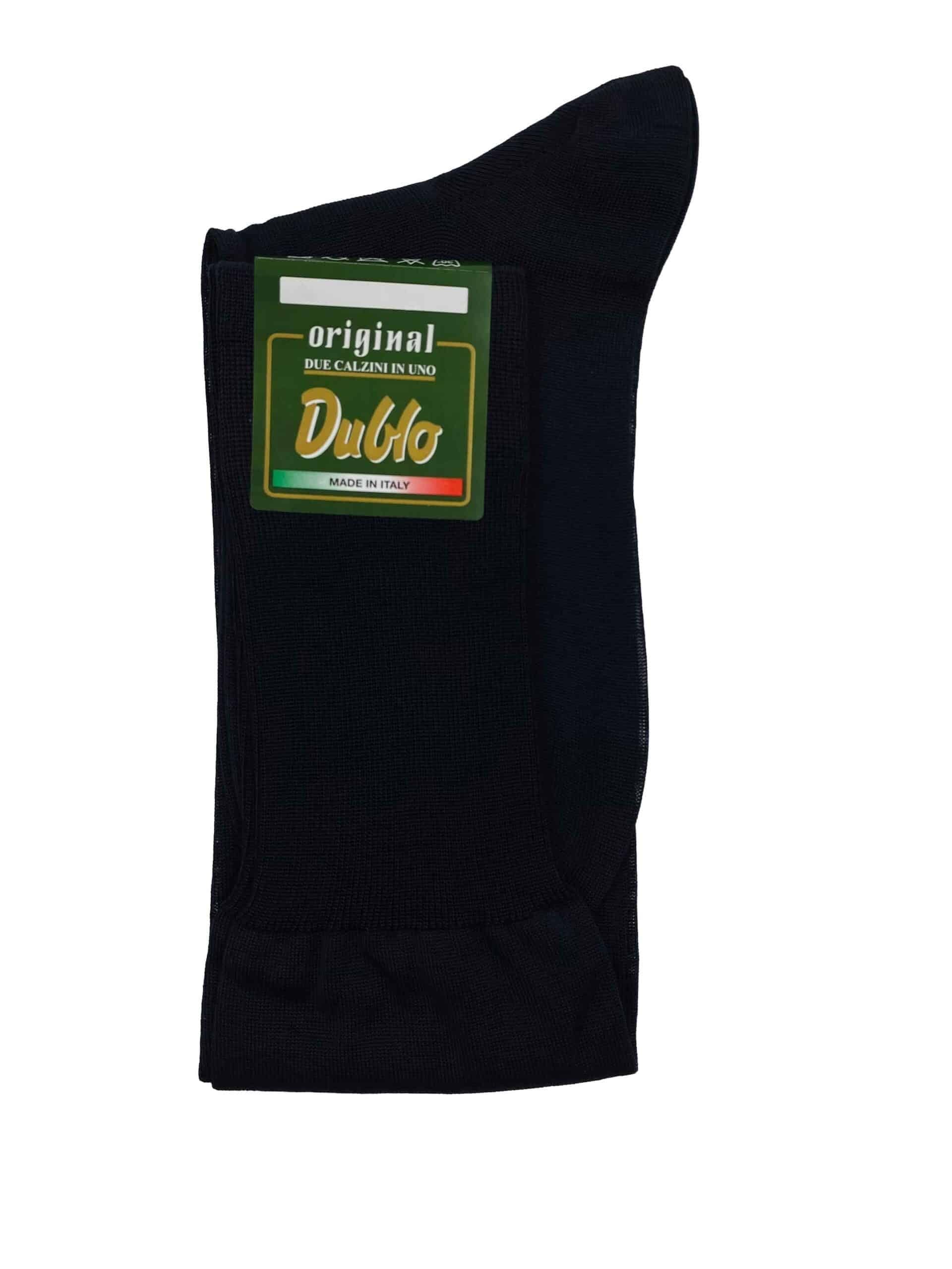 DUBLO PDA Calzino lungo 339 SG uomo rasato liscio 100% Cotone Filoscozia interno - 100% Poliamide esterno original Made in Italy